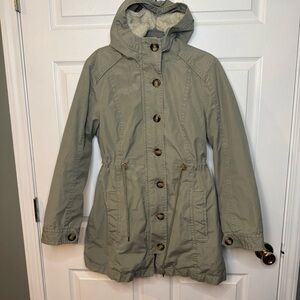 LL Bean Womens Convertible Hooded Parka Jacket with Zip Out Liner Size Small GUC